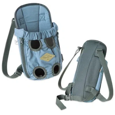 Touchdog 'wiggle-sack' Fashion Designer Front And Backpack Dog Carrier In Blue