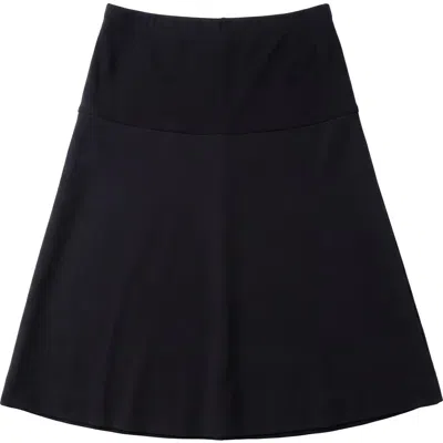 Touche Eclat Maternity Stretch Ponte Flared Waistband Skirt In Black
