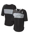 Touché Women's Touch Black And Silver Chicago White Sox Lead Off Notch Neck T-shirt In Black,silver