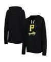 Touché Women's Touch Black Pittsburgh Pirates Pre-game Raglan Pullover Hoodie In Black