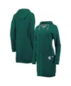 Touché Women's Touch Green Michigan State Spartans Quick Pass Lace-up V-neck Hoodie Dress In Green