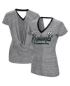 Touché Women's Touch Heather Black Brad Keselowski Halftime Back Wrap T-shirt In Heather Black