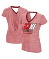 Touché Women's Touch Heather Red 23xi Racing Halftime Back Wrap T-shirt In Heather Red