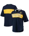 Touché Women's Touch Navy And Gold Milwaukee Brewers Lead Off Notch Neck T-shirt In Navy,gold