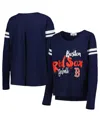 Touché Women's Touch Navy Boston Red Sox Free Agent Long Sleeve T-shirt In Navy