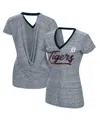 Touché Women's Touch Navy Detroit Tigers Halftime Back Wrap Top V-neck T-shirt In Navy