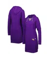 Touché Women's Touch Purple Lsu Tigers Quick Pass Lace-up V-neck Hoodie Dress In Purple