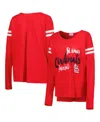Touché Women's Touch Red St. Louis Cardinals Free Agent Long Sleeve T-shirt In Red