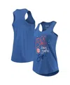 Touché Women's Touch Royal Chicago Cubs Americana Tri-blend Racerback Tank Top In Royal