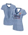 Touché Women's Touch Royal New York Mets Halftime Back Wrap Top V-neck T-shirt In Royal