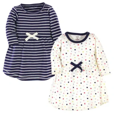 Touched By Nature Kids'  2pk Long Sleeve Organic Dresses In Multi