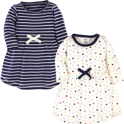Touched By Nature Babies'  2pk Long Sleeve Organic Dresses In Multi