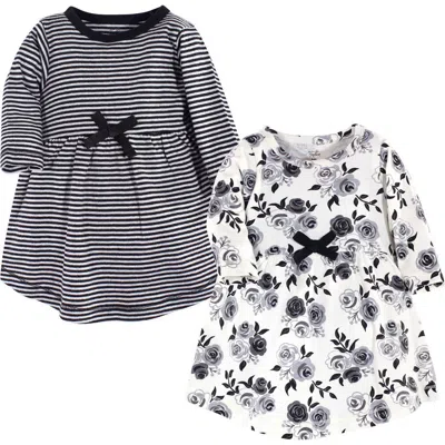 Touched By Nature Babies'  2pk Long Sleeve Organic Dresses In Multi