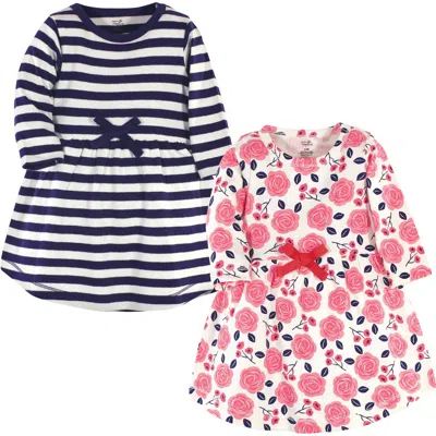 Touched By Nature Babies'  2pk Long Sleeve Organic Dresses In Multi