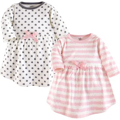 Touched By Nature Babies'  2pk Long Sleeve Organic Dresses In Multi