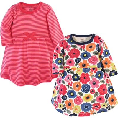 Touched By Nature Babies'  2pk Long Sleeve Organic Dresses In Pink