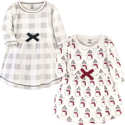 Touched By Nature Babies'  2pk Long Sleeve Organic Dresses In White