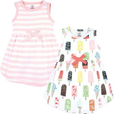 Touched By Nature Babies'  2pk Organic Sleeveless Dresses In Multi