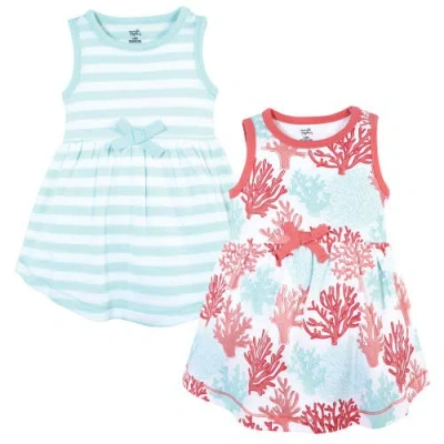 Touched By Nature Babies'  2pk Organic Sleeveless Dresses In Blue