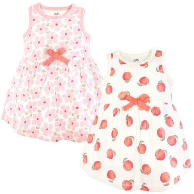 Touched By Nature Babies'  2pk Organic Sleeveless Dresses In Pink