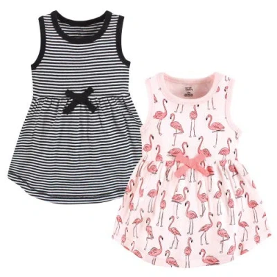 Touched By Nature Babies'  2pk Organic Sleeveless Dresses In Pink