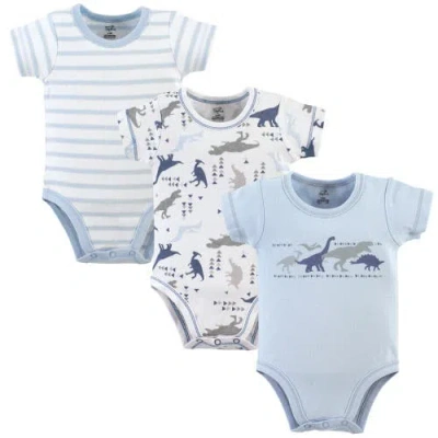 Touched By Nature Babies'  3pk Organic Bodysuits In Blue