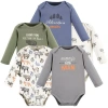Touched By Nature Babies'  5pk Long Sleeve Organic Bodysuits In Multi
