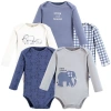 Touched By Nature Babies'  5pk Long Sleeve Organic Bodysuits In Multi