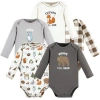 Touched By Nature Babies'  5pk Long Sleeve Organic Bodysuits In Multi