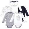 Touched By Nature Babies'  5pk Long Sleeve Organic Bodysuits In Multi