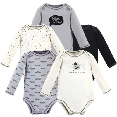 Touched By Nature Babies'  5pk Long Sleeve Organic Bodysuits In Multi