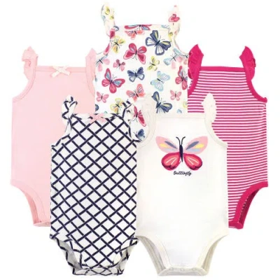Touched By Nature Babies'  5pk Organic Sleeveless Bodysuits In Multi