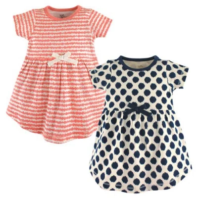 Touched By Nature Babies'  Durable Organic Cotton Short And Long Sleeve Dresses In Black