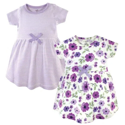 Touched By Nature Babies'  Durable Organic Cotton Short And Long Sleeve Dresses In Blue