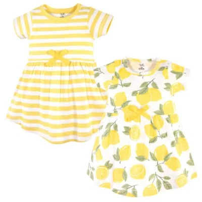 Touched By Nature Babies'  Durable Organic Cotton Short And Long Sleeve Dresses In Multi