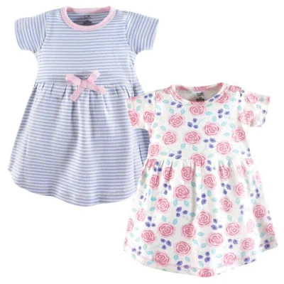 Touched By Nature Babies'  Durable Organic Cotton Short And Long Sleeve Dresses In Multi