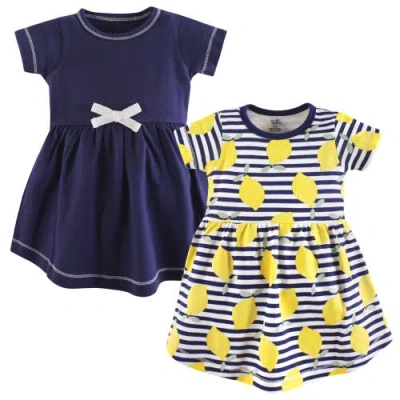 Touched By Nature Babies'  Durable Organic Cotton Short And Long Sleeve Dresses In Multi