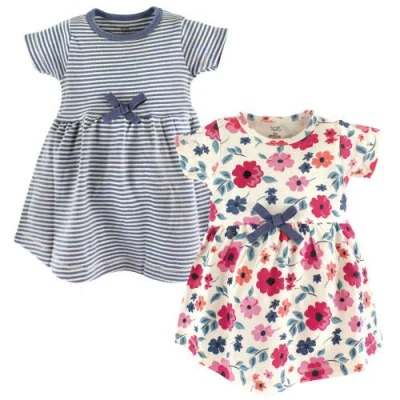 Touched By Nature Babies'  Durable Organic Cotton Short And Long Sleeve Dresses In Multi