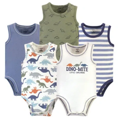 Touched By Nature Babies'  Five-piece Organic Cotton Sleeveless Bodysuits In Multi