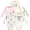 Touched By Nature Little Soft Organic Cotton Long-sleeve One-piece Essentials In Neutral