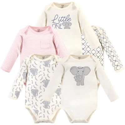 Touched By Nature Babies'  Little Soft Organic Cotton Long-sleeve One-piece Essentials In Neutral
