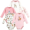 Touched By Nature Little Soft Organic Cotton Long-sleeve One-piece Essentials In Pink