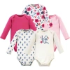 Touched By Nature Babies'  Little Soft Organic Cotton Long-sleeve One-piece Essentials In Pink