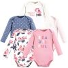 Touched By Nature Babies'  Little Soft Organic Cotton Long-sleeve One-piece Essentials In Pink
