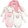 Touched By Nature Babies'  Little Soft Organic Cotton Long-sleeve One-piece Essentials In Pink