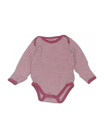 Pre-owned Touched By Nature Babies' Long Sleeve Onesie In Burgundy