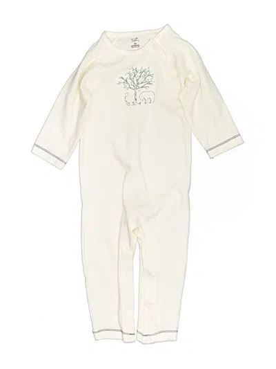 Pre-owned Touched By Nature Kids' Long Sleeve Onesie In Ivory