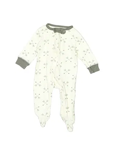 Pre-owned Touched By Nature Babies' Long Sleeve Onesie In Ivory