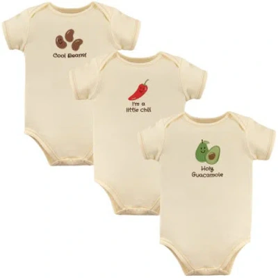 Touched By Nature Kids'  Organic Baby Bodysuit 3pk In Neutral