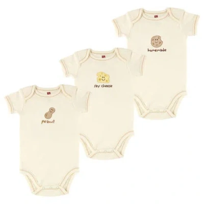Touched By Nature Kids'  Organic Baby Bodysuit 3pk In Neutral